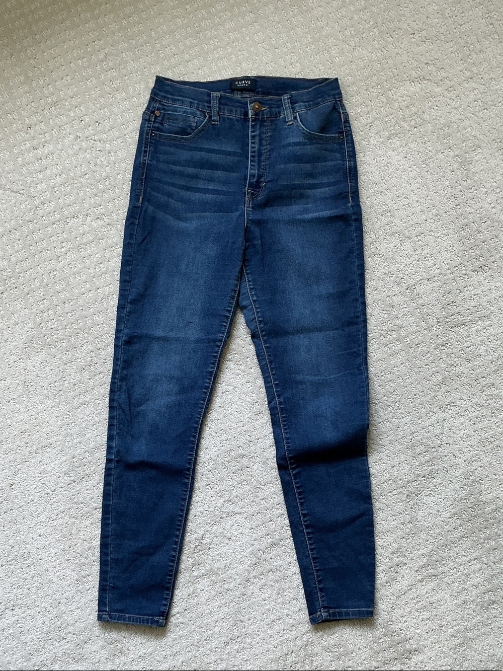 Dark Blue Skinny High-Rise Jeans by Cato